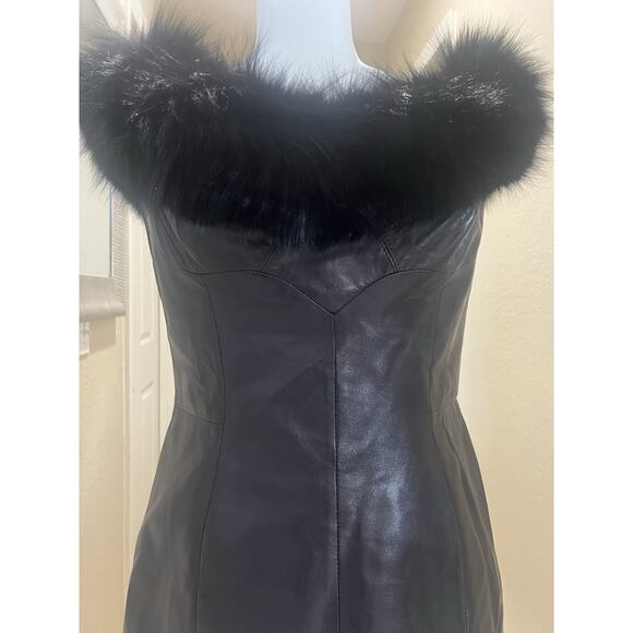 Michael Hoban For North Beach Leather Dress Size 10 - Picture 3 of 16